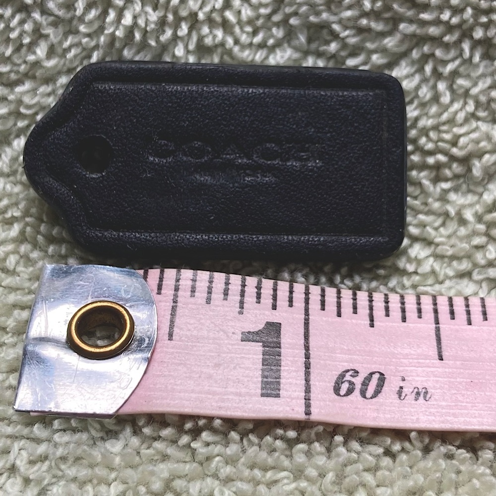 Coach leather Tag, small, black